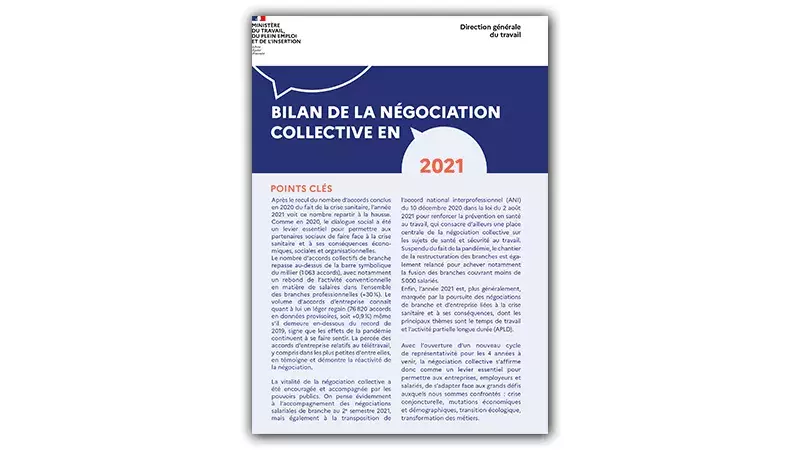 Bilan de la négociation collective en 2021