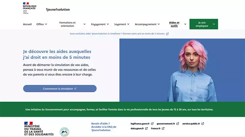 Le simulateur d'aides d'1jeune1solution