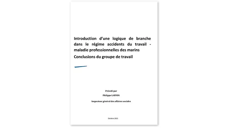 Introduction d'une logique de branche dans le régime accidents du travail - maladies professionnelles des marins | Conclusions du groupe de travail