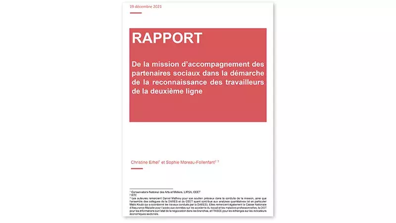 Rapport de la mission d'accompagnement des partenaires sociaux dans la démarche de la reconnaissance des travailleurs de la deuxième ligne