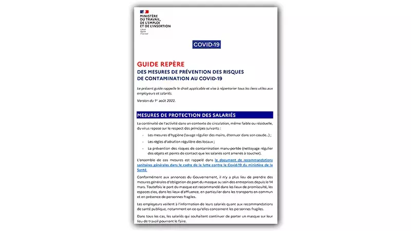 Guide repère des mesures de prévention des risques de contamination au Covid-19