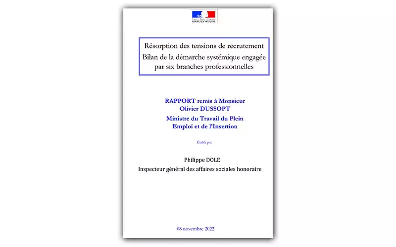 Remise du rapport « Résoudre les tensions de recrutement : bilan de la démarche systémique engagée par six branches professionnelles »