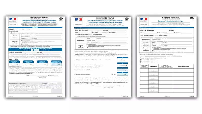 Défenseur syndical : formulaires de remboursement